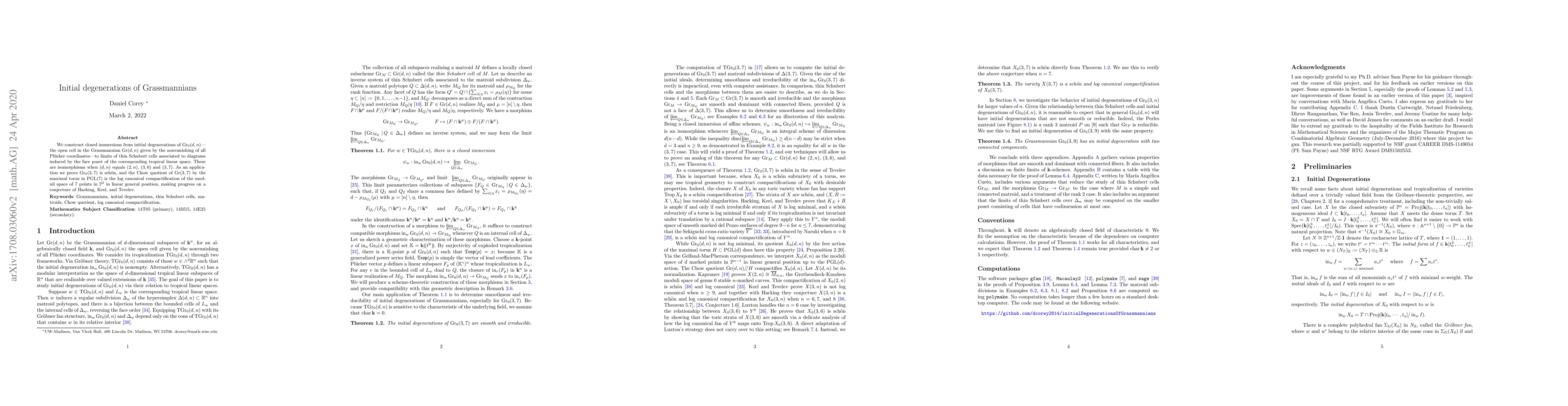 Thumbnail for Initial degenerations of Grassmannians