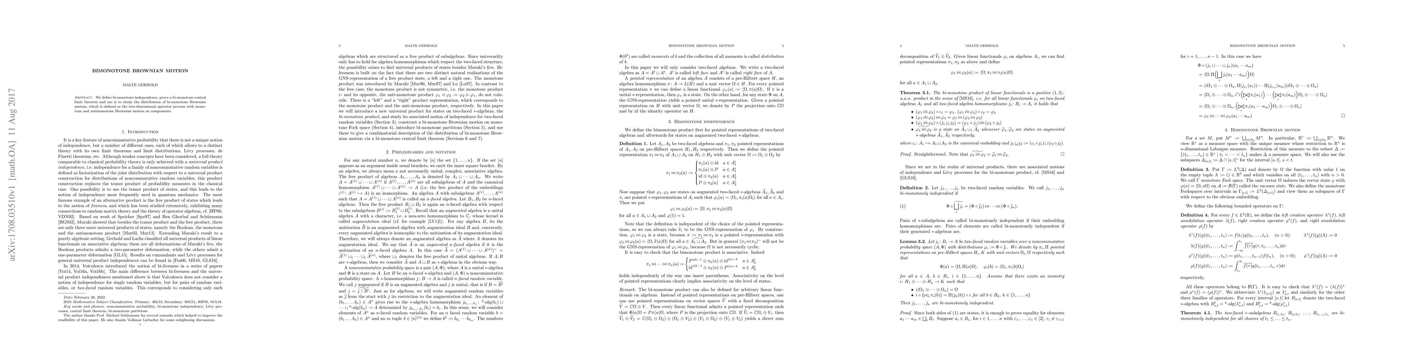 Thumbnail for Bimonotone Brownian Motion
