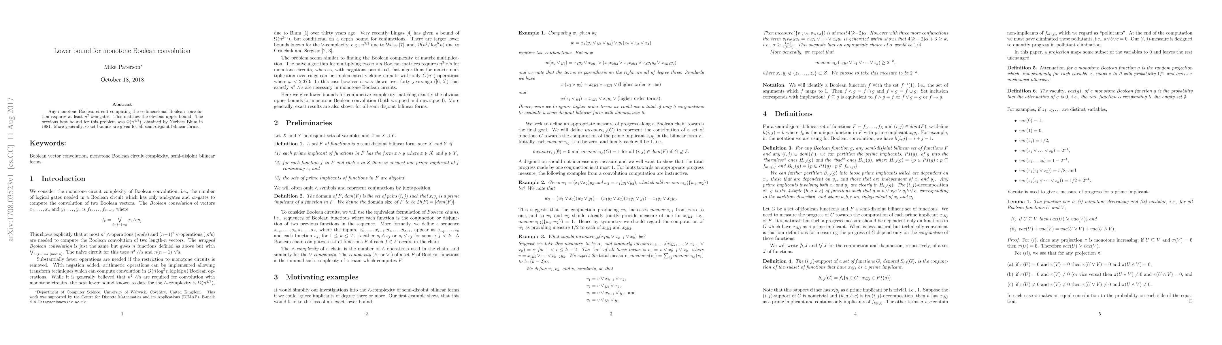 Thumbnail for Lower bound for monotone Boolean convolution
