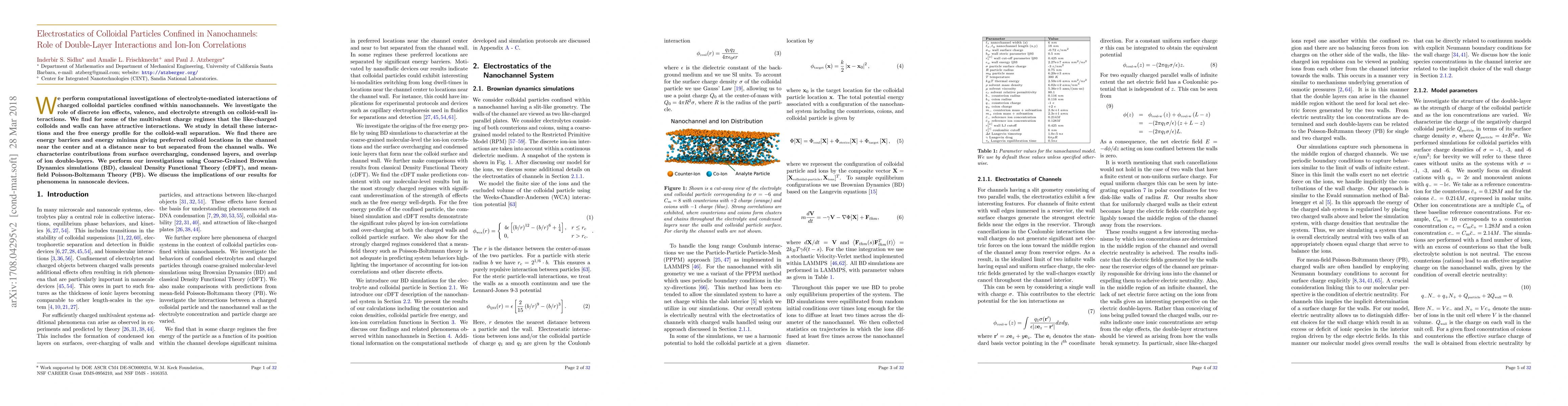 Thumbnail for Electrostatics of Colloidal Particles Confined in Nanochannels: Role of
  Double-Layer Interactions and Ion-Ion Correlations