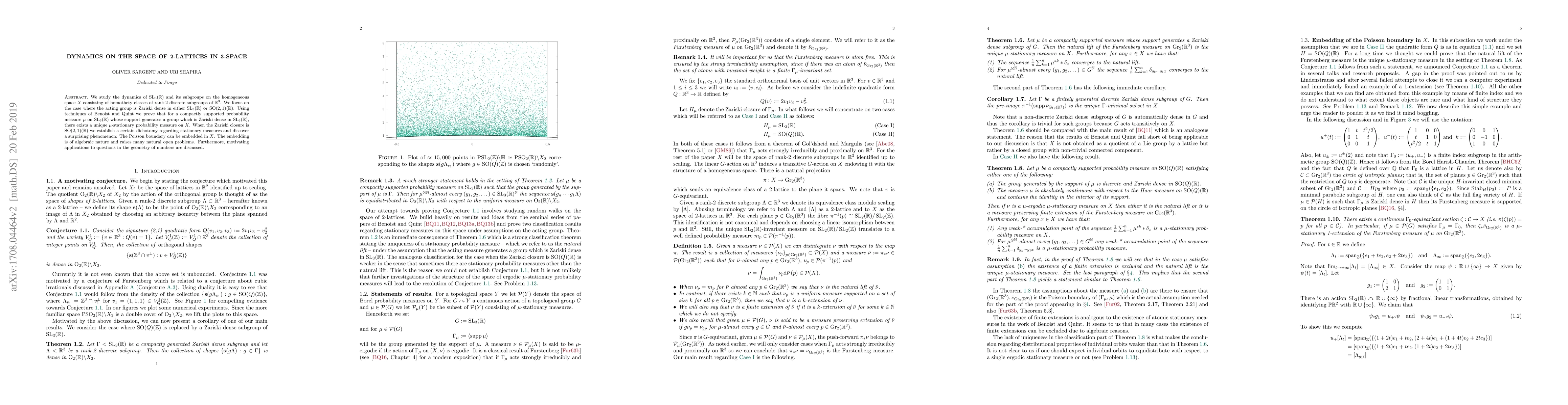 Thumbnail for Dynamics on the space of 2-lattices in 3-space