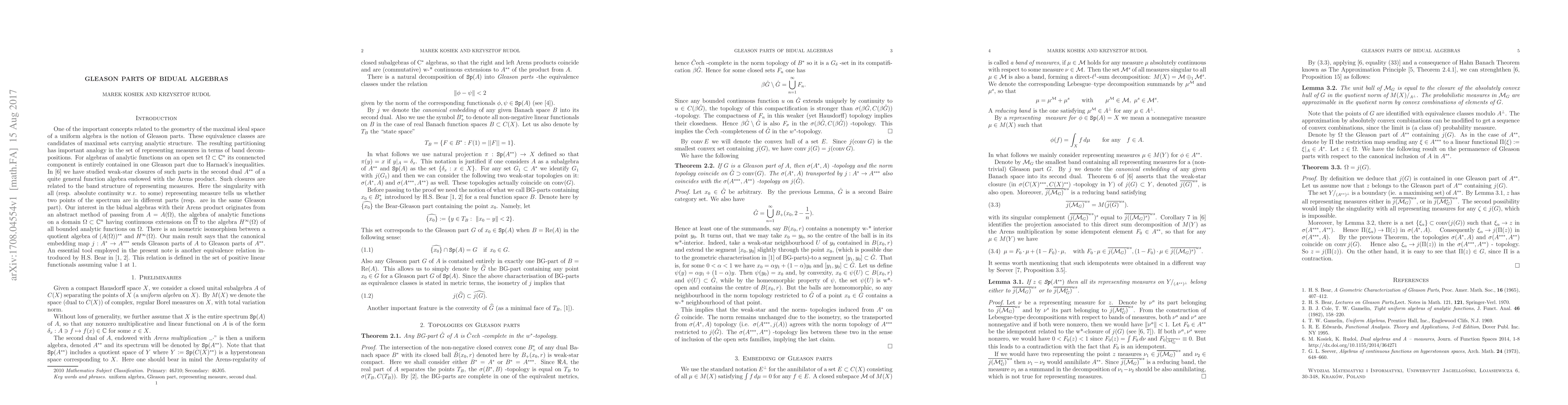Thumbnail for Gleason parts of bidual algebras