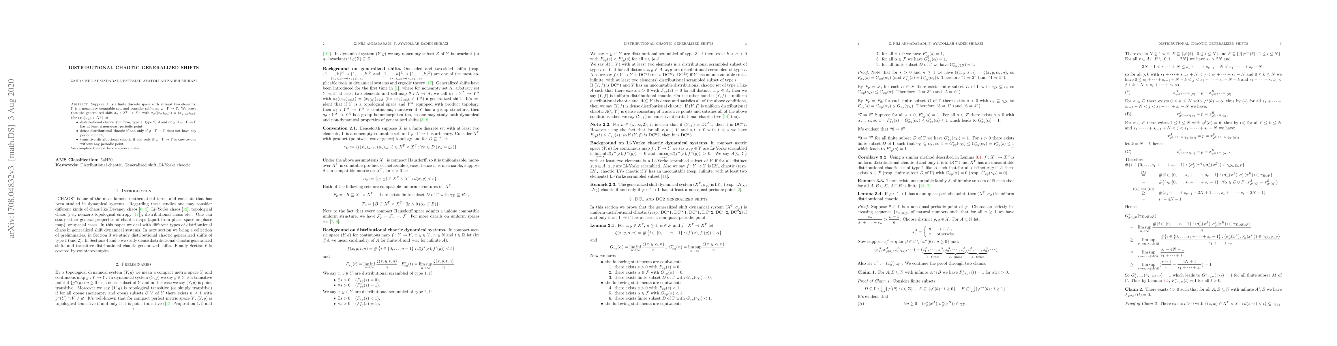 Thumbnail for Distributional chaotic generalized shifts