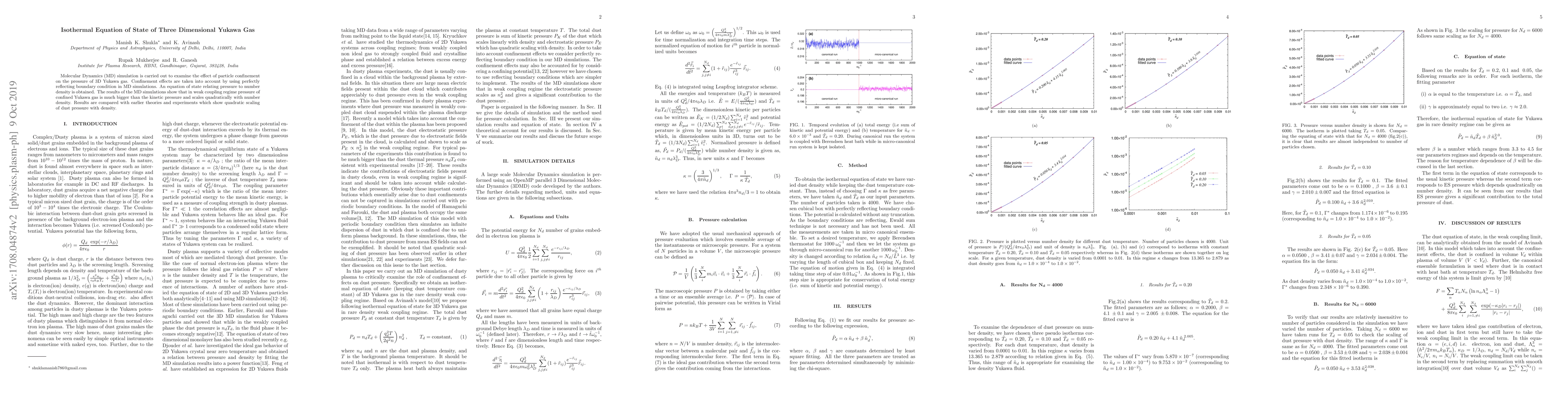 Thumbnail for Isothermal Equation of State of Three Dimensional Yukawa Gas