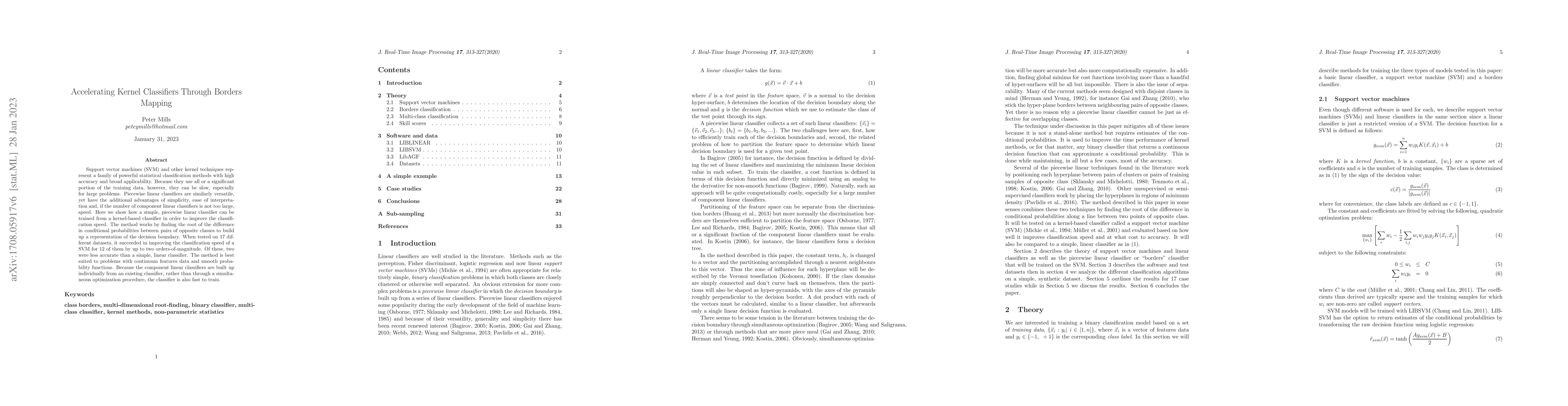 Thumbnail for Accelerating Kernel Classifiers Through Borders Mapping