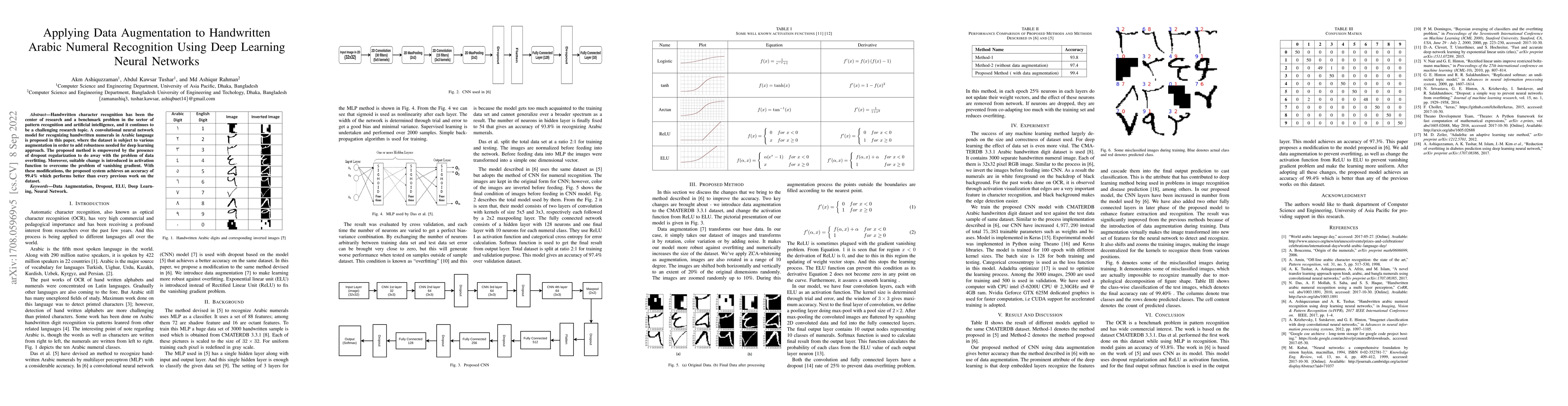 Thumbnail for Applying Data Augmentation to Handwritten Arabic Numeral Recognition
  Using Deep Learning Neural Networks