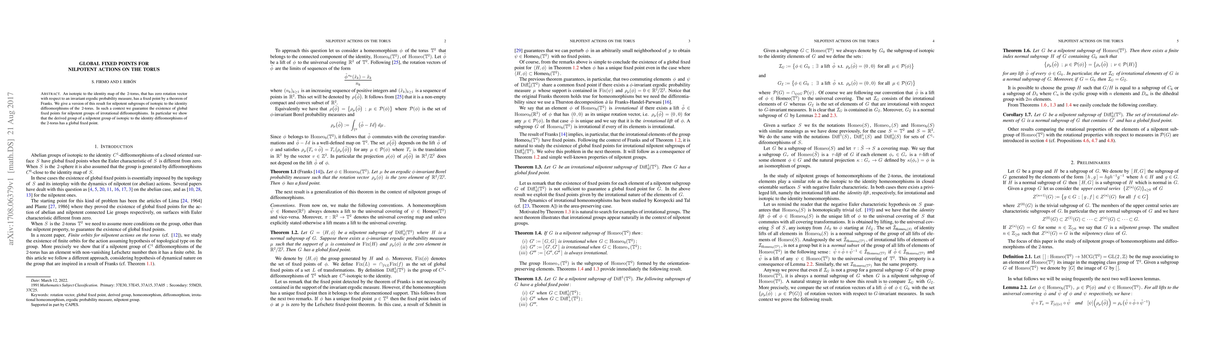 Thumbnail for Global fixed points for nilpotent actions on the torus