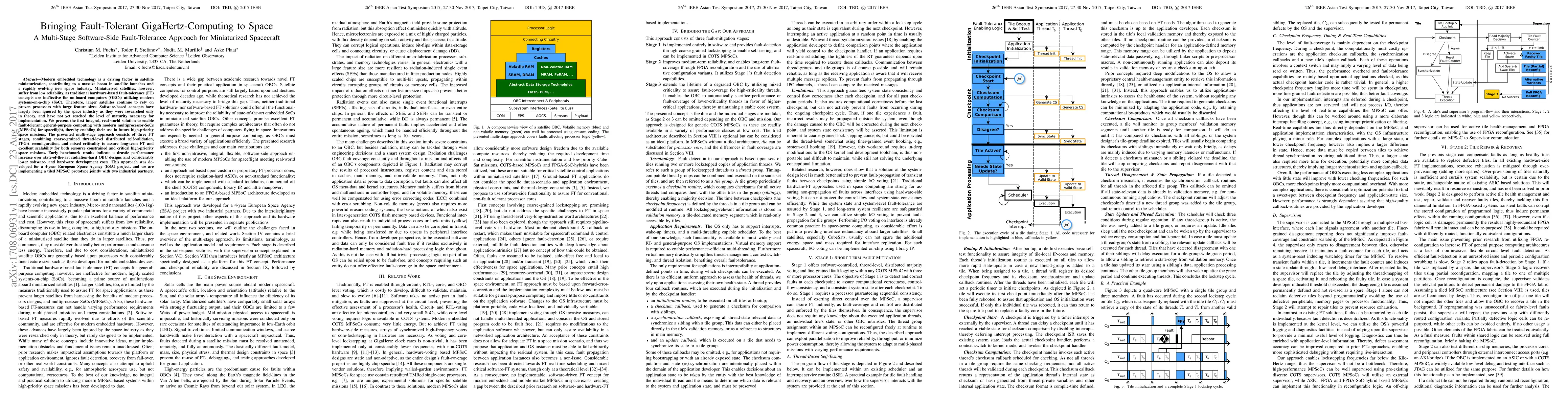 Thumbnail for Bringing Fault-Tolerant GigaHertz-Computing to Space: A Multi-Stage
  Software-Side Fault-Tolerance Approach for Miniaturized Spacecraft