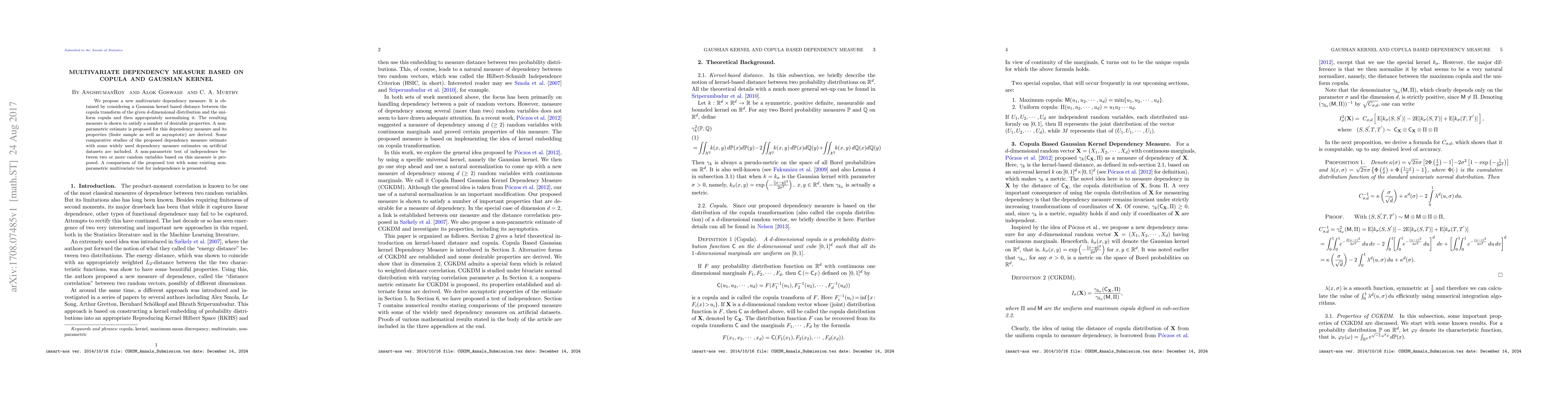 Thumbnail for Multivariate Dependency Measure based on Copula and Gaussian Kernel