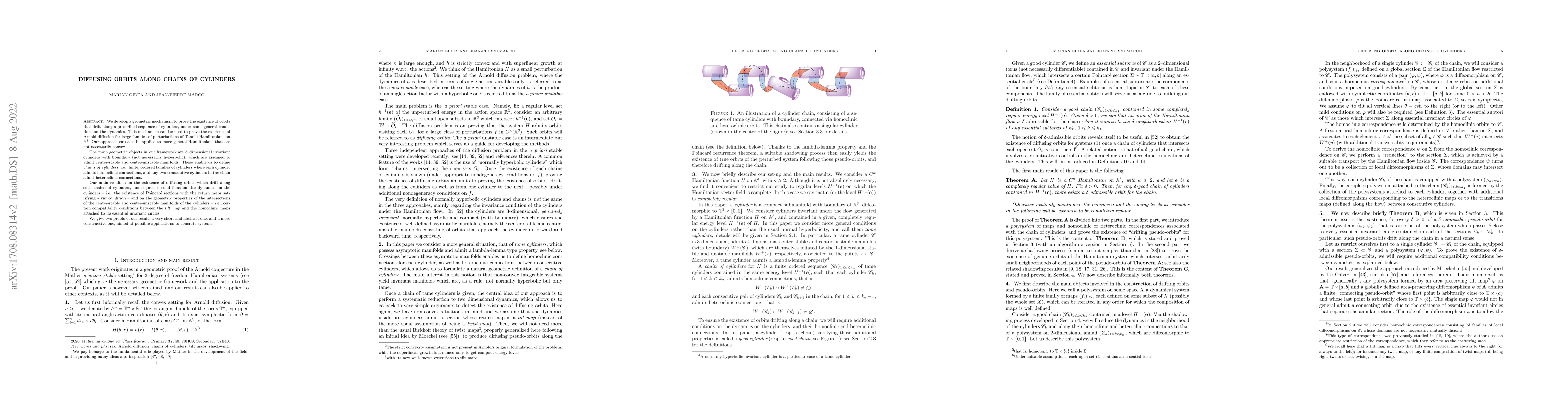 Thumbnail for Diffusion along chains of normally hyperbolic cylinders