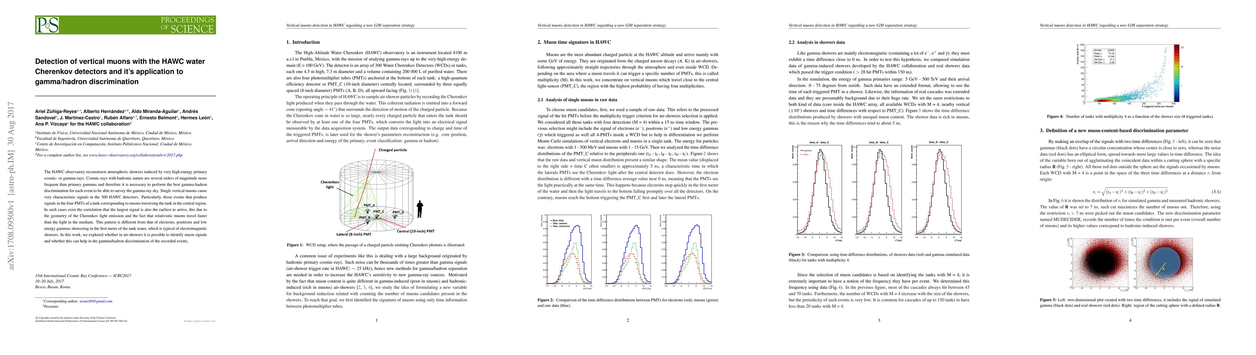 Thumbnail for Detection of vertical muons with the HAWC water Cherenkov detectors and
  its application to gamma/hadron discrimination