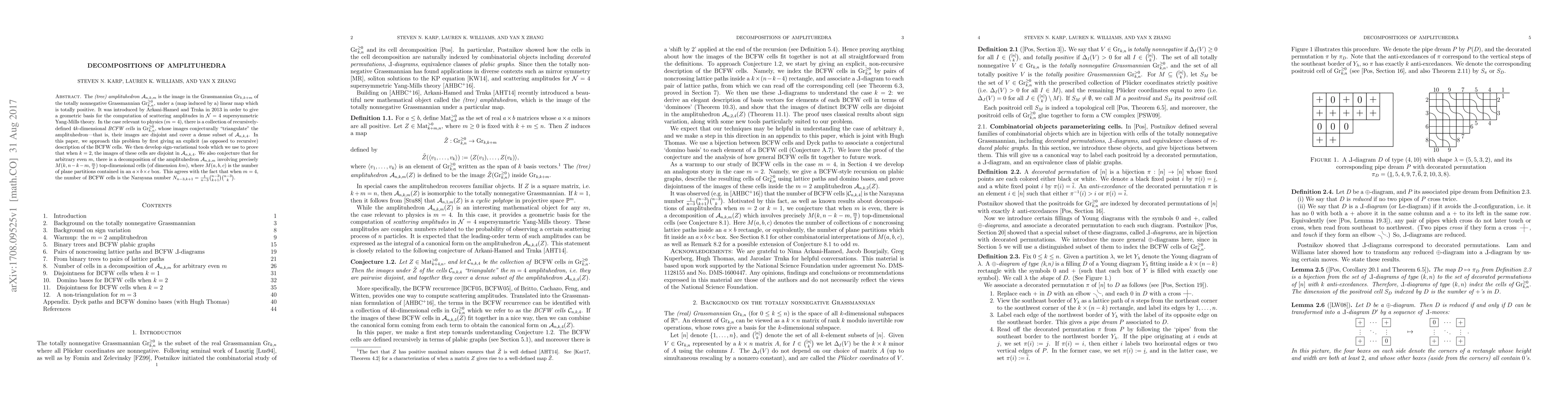 Thumbnail for Decompositions of amplituhedra