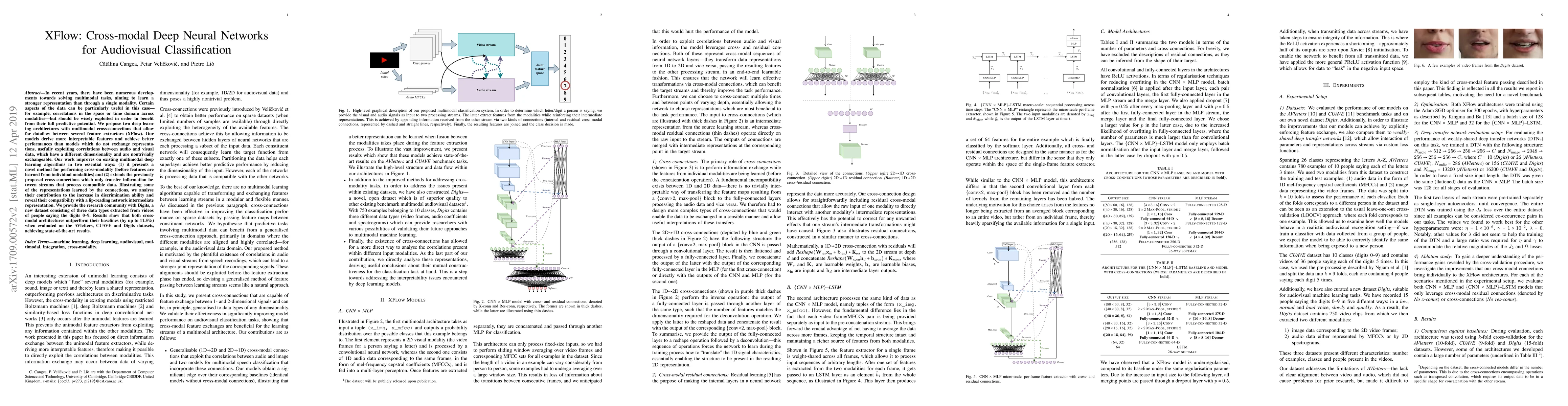 Thumbnail for XFlow: Cross-modal Deep Neural Networks for Audiovisual Classification
