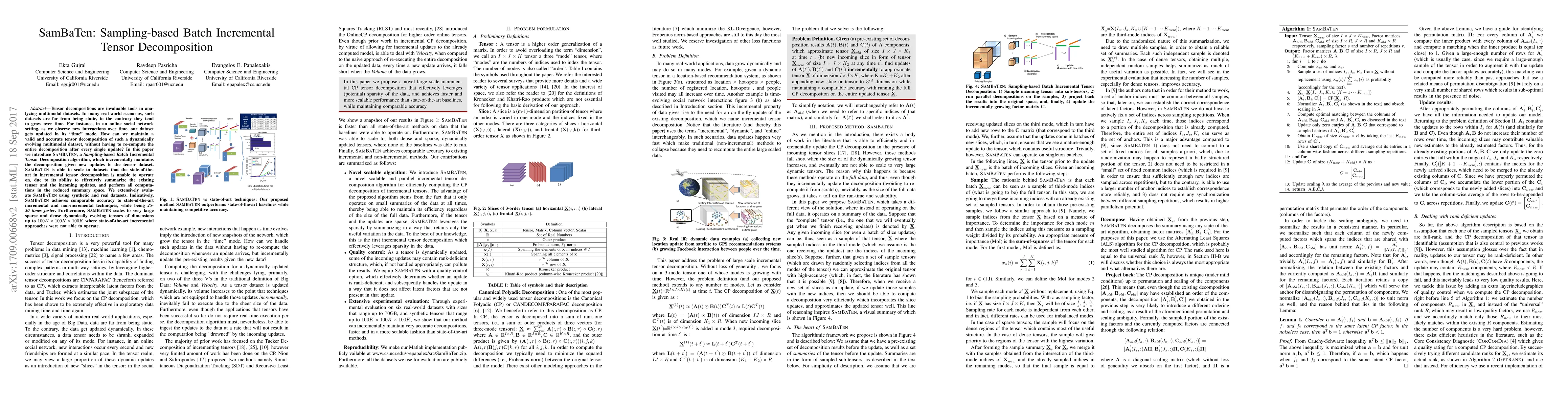 Thumbnail for SamBaTen: Sampling-based Batch Incremental Tensor Decomposition