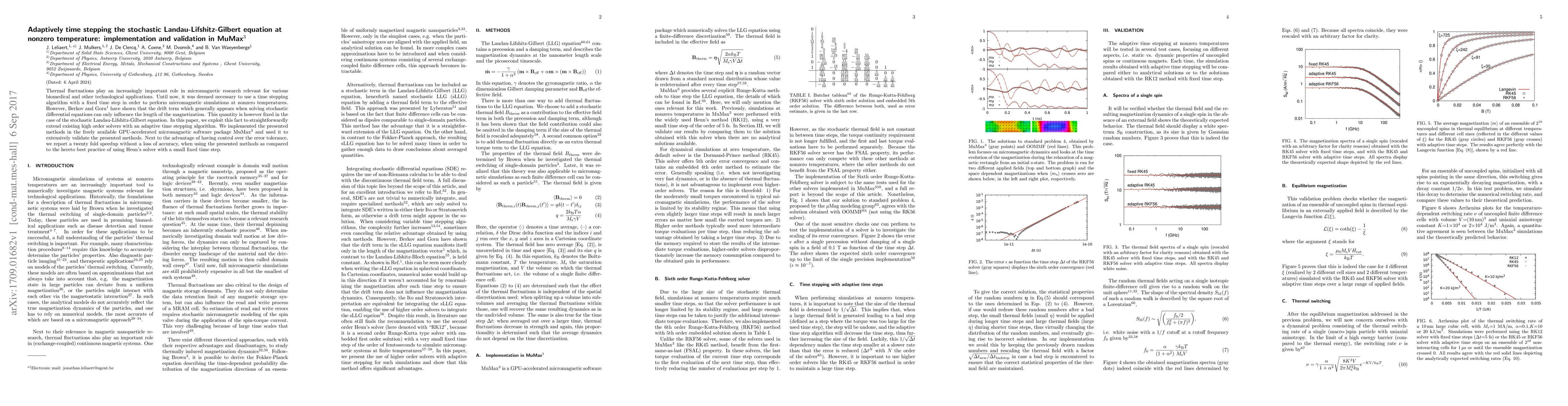 Thumbnail for Adaptively time stepping the stochastic Landau-Lifshitz-Gilbert equation
  at nonzero temperature: implementation and validation in MuMax3