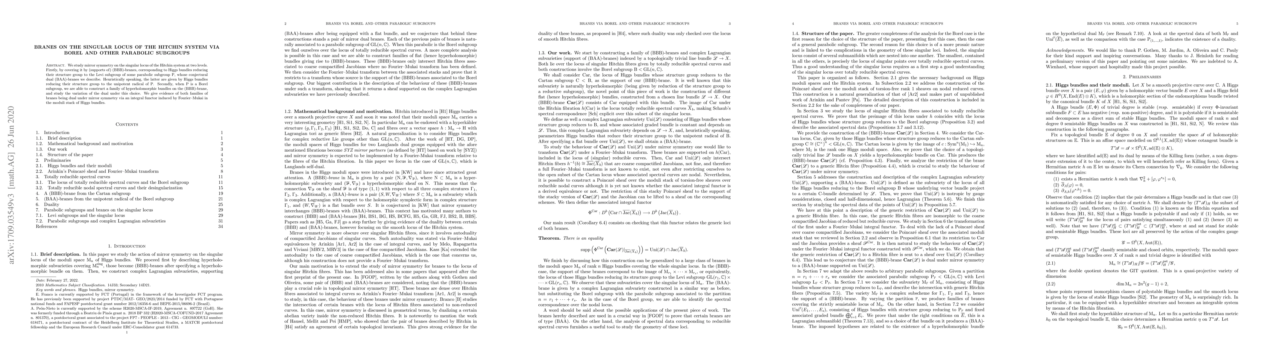 Thumbnail for Branes on the singular locus of the Hitchin system via Borel and other
  parabolic subgroups