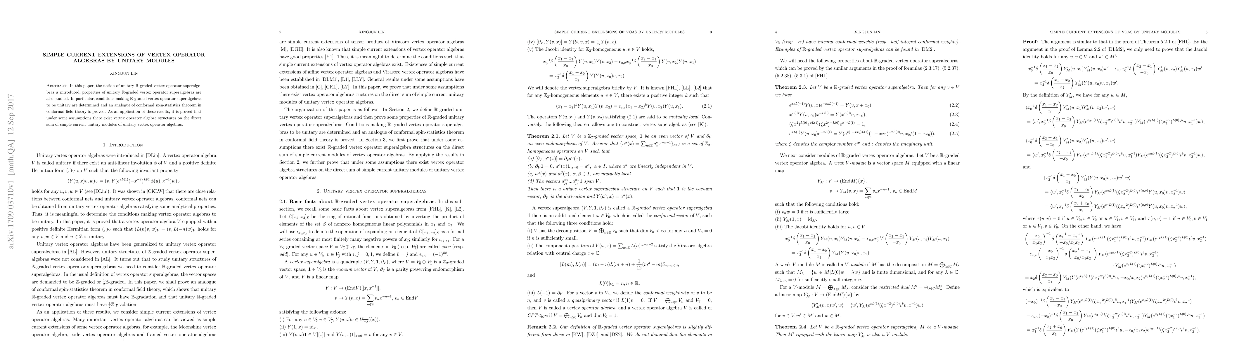 Thumbnail for Simple current extensions of vertex operator algebras by unitary modules