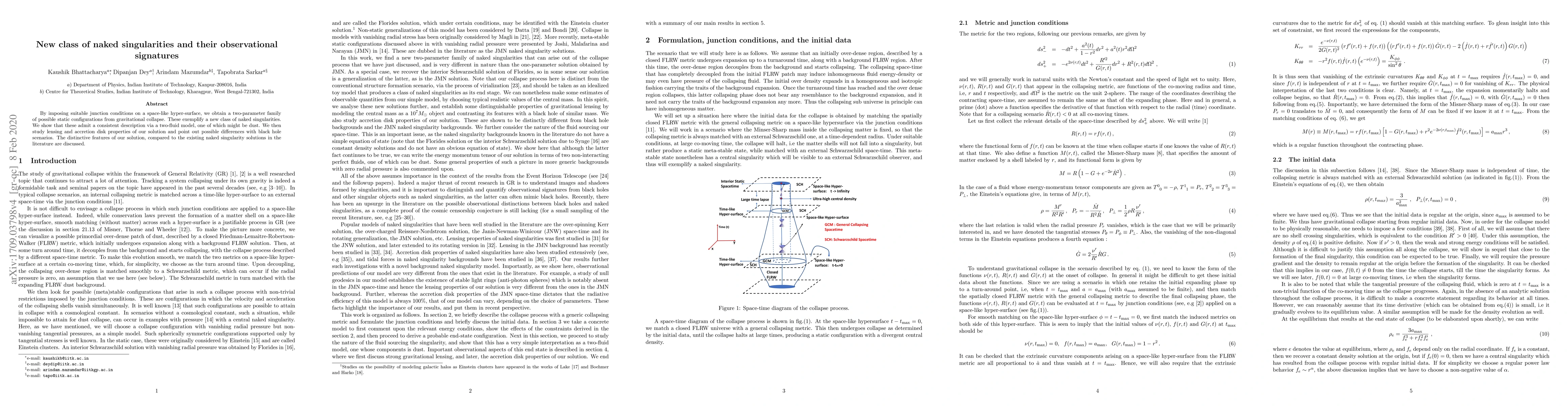 Thumbnail for New class of naked singularities and their observational signatures