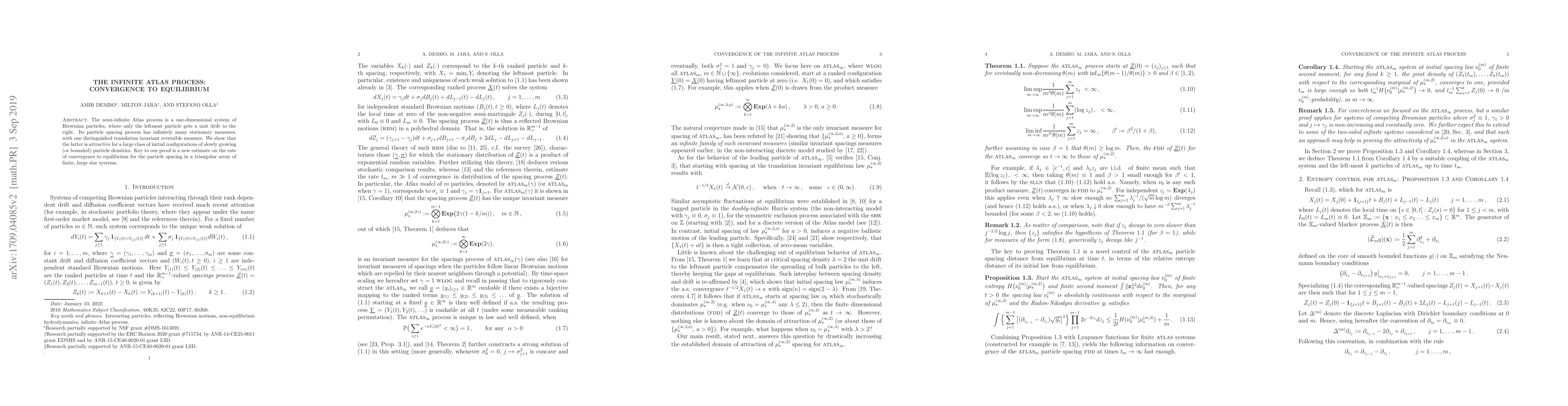 Thumbnail for The infinite Atlas process: Convergence to equilibrium