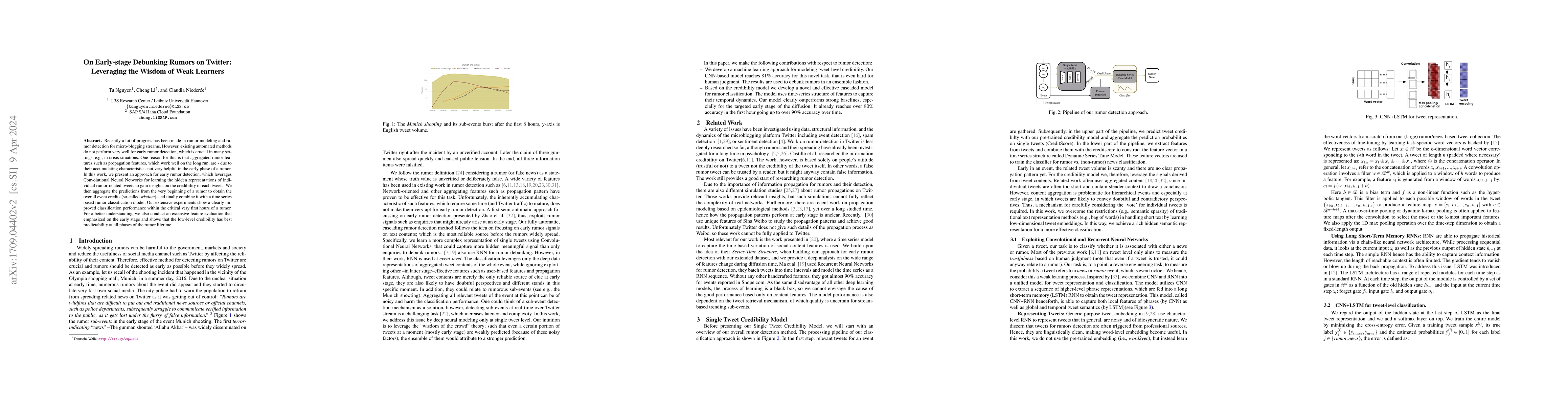 Thumbnail for On Early-stage Debunking Rumors on Twitter: Leveraging the Wisdom of
  Weak Learners