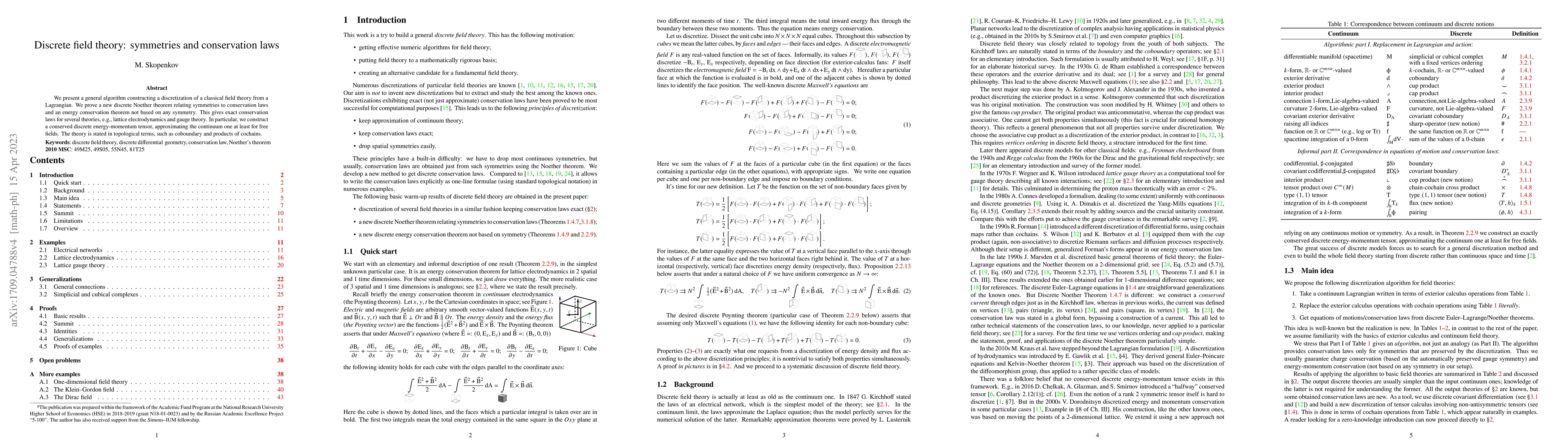 Thumbnail for Discrete field theory: symmetries and conservation laws