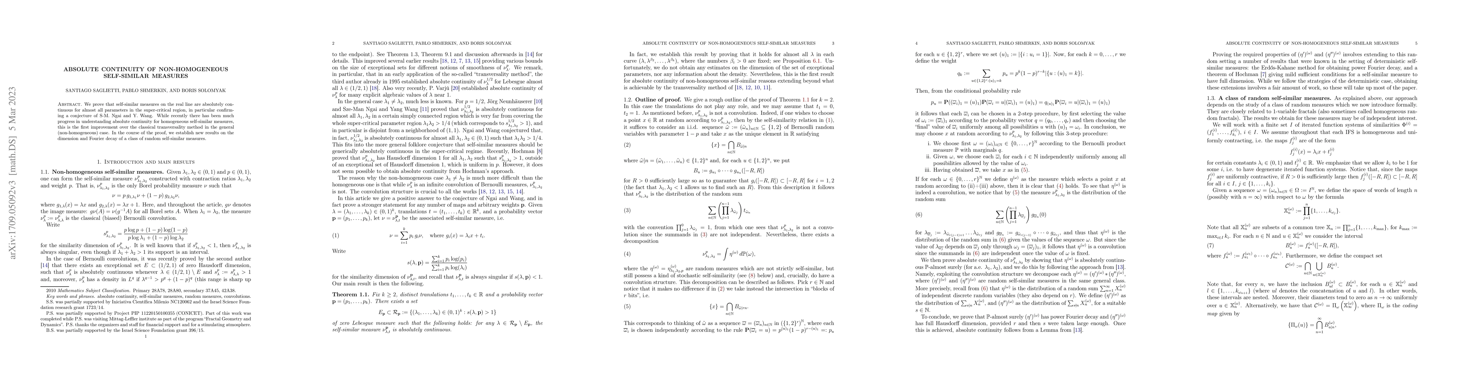 Thumbnail for Absolute continuity of non-homogeneous self-similar measures
