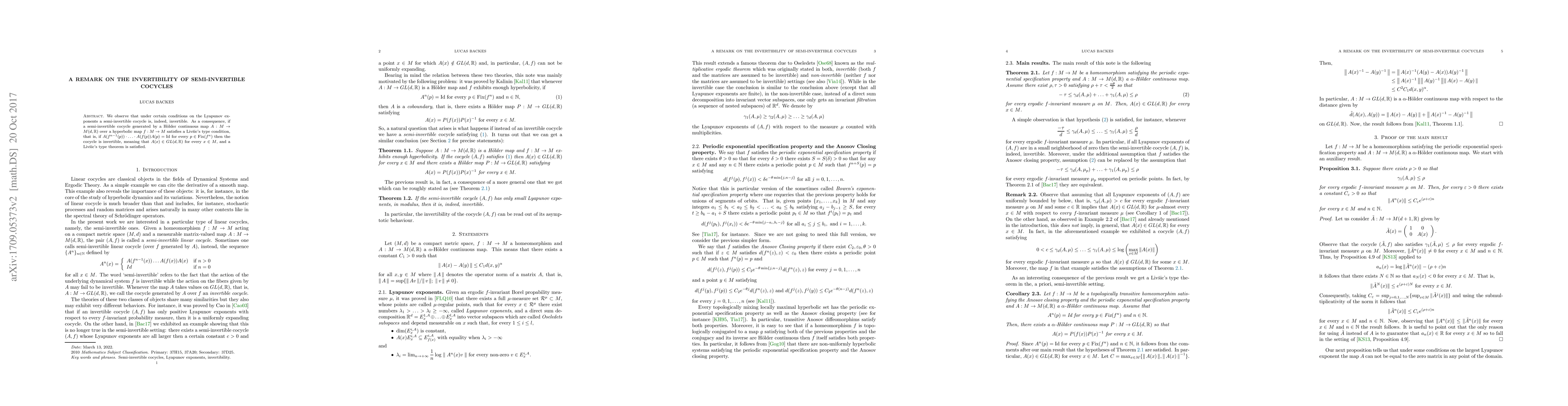 Thumbnail for A remark on the invertibility of semi-invertible cocycles
