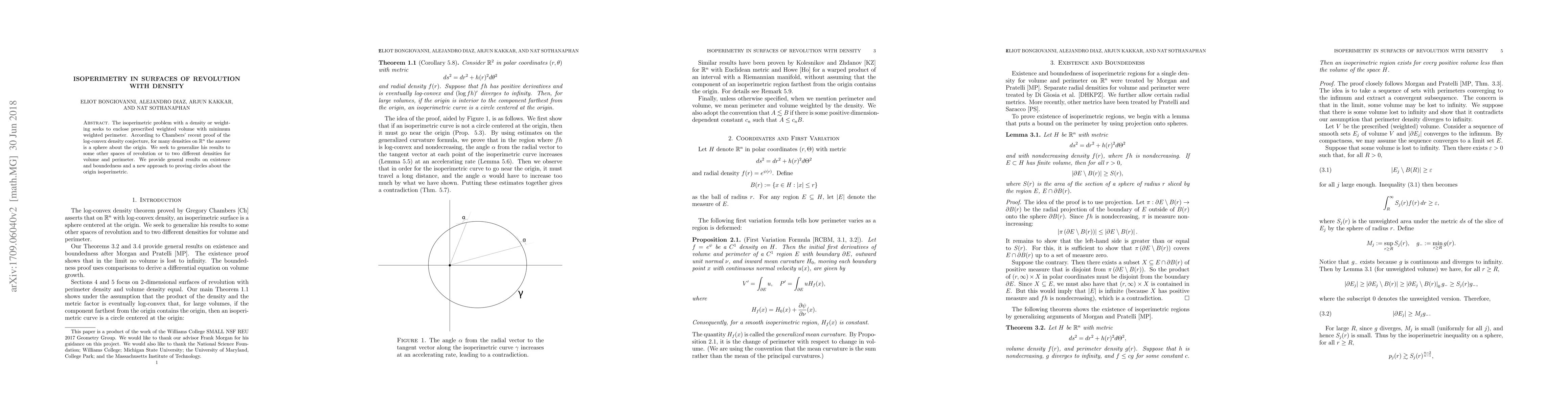 Thumbnail for Isoperimetry in Surfaces of Revolution with Density