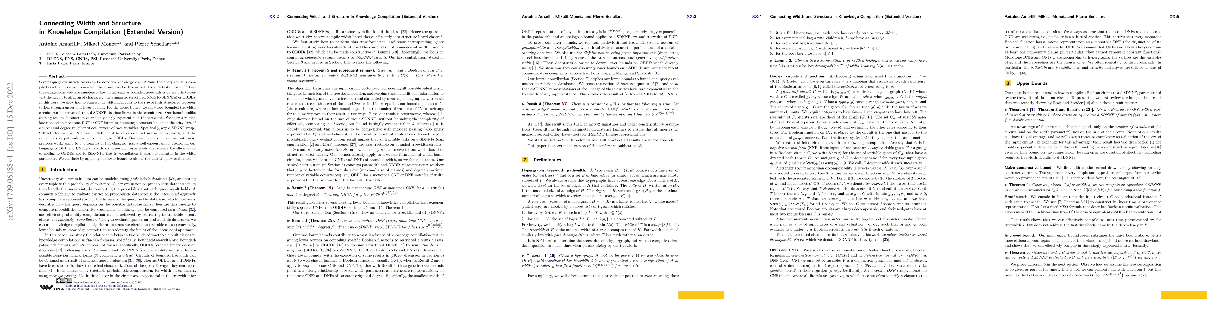 Thumbnail for Connecting Width and Structure in Knowledge Compilation (Extended
  Version)