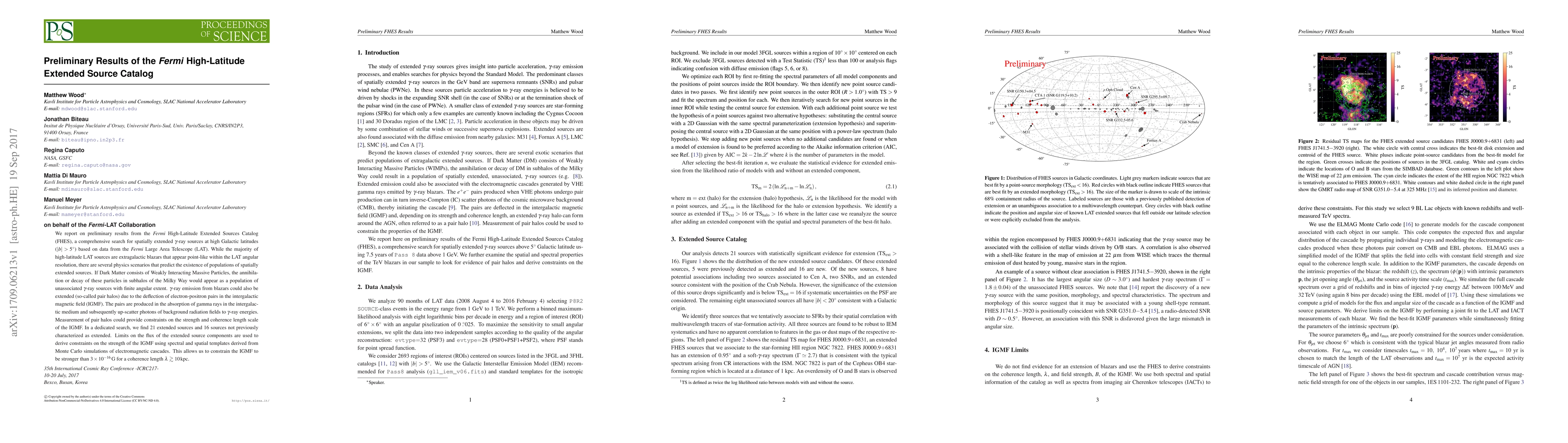 Thumbnail for Preliminary Results of the Fermi High-Latitude Extended Source Catalog
