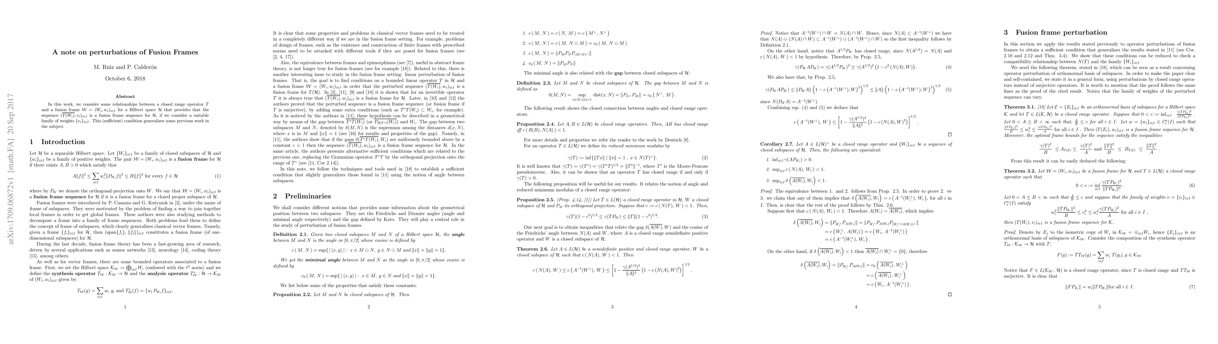 Thumbnail for A note on perturbations of Fusion Frames