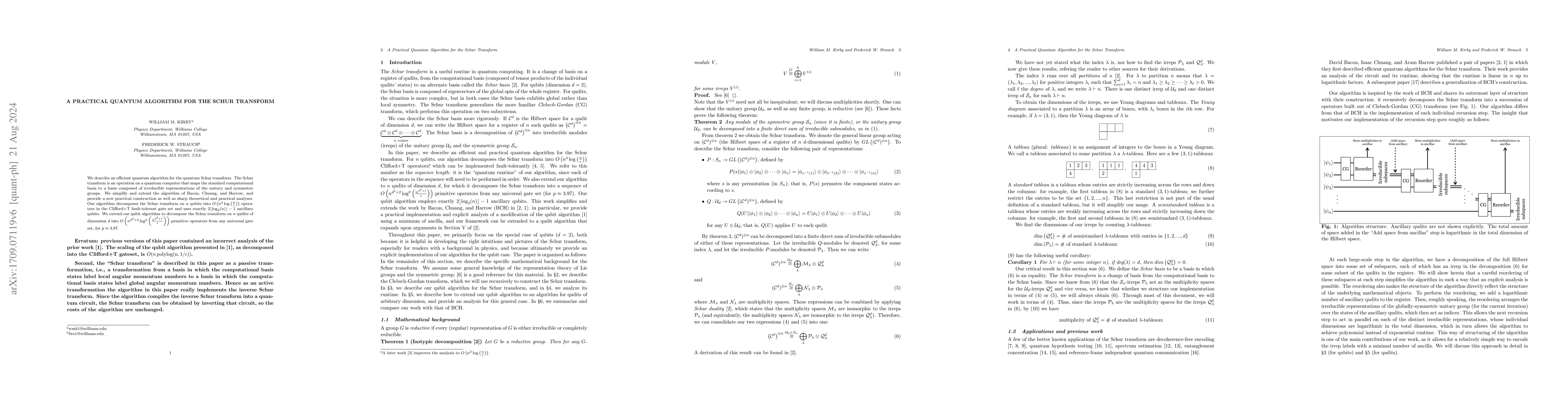 Thumbnail for A Practical Quantum Algorithm for the Schur Transform