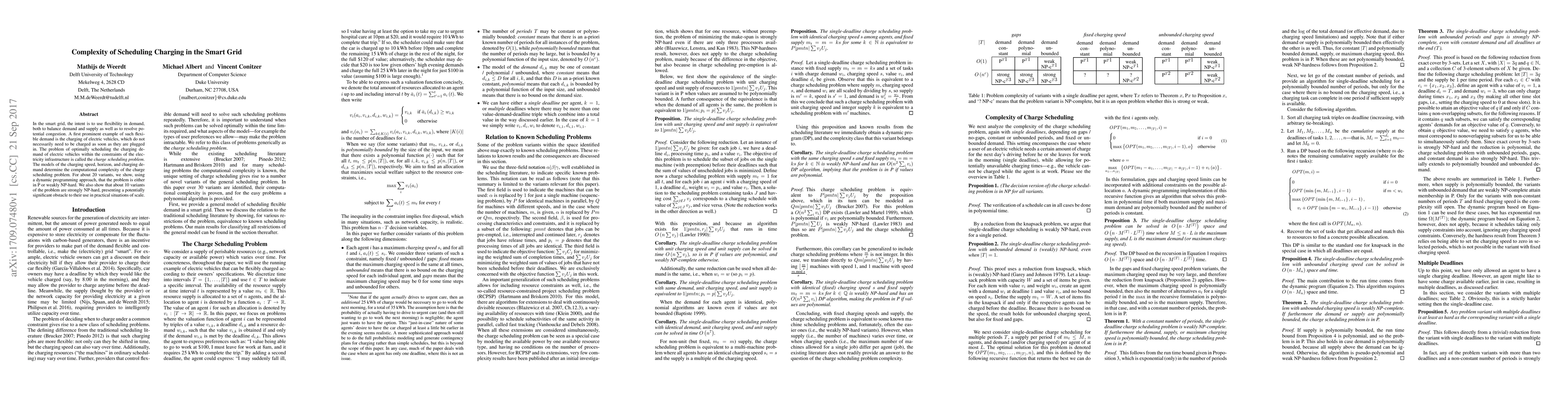 Thumbnail for Complexity of Scheduling Charging in the Smart Grid