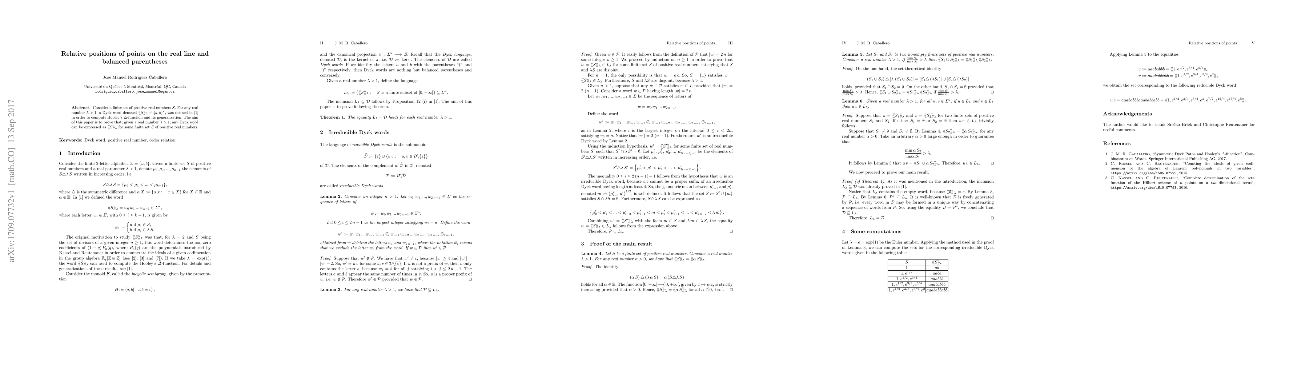 Thumbnail for Relative positions of points on the real line and balanced parentheses