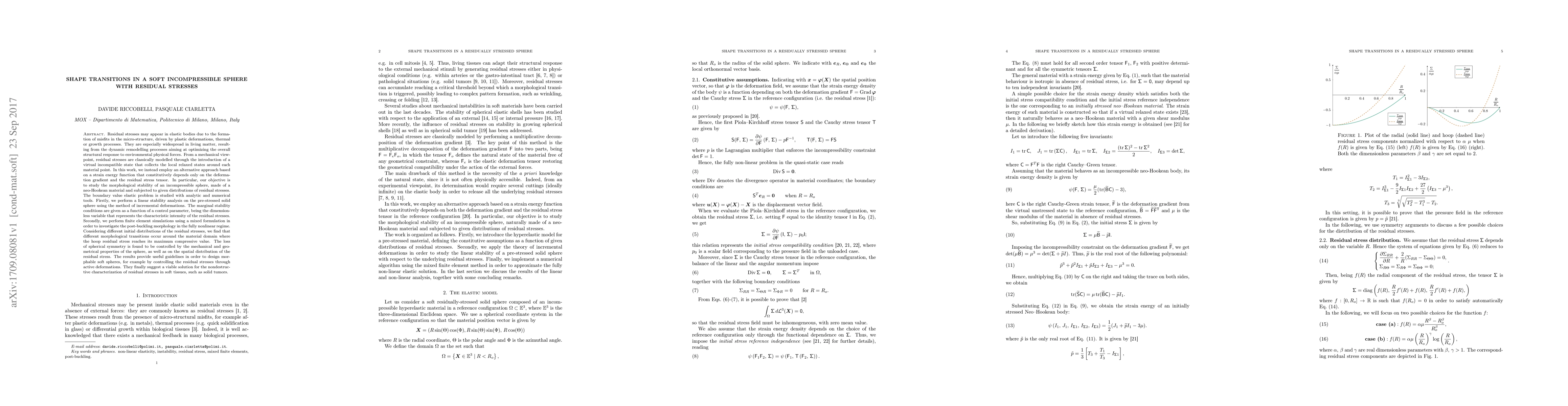 Thumbnail for Shape transitions in a soft incompressible sphere with residual stresses