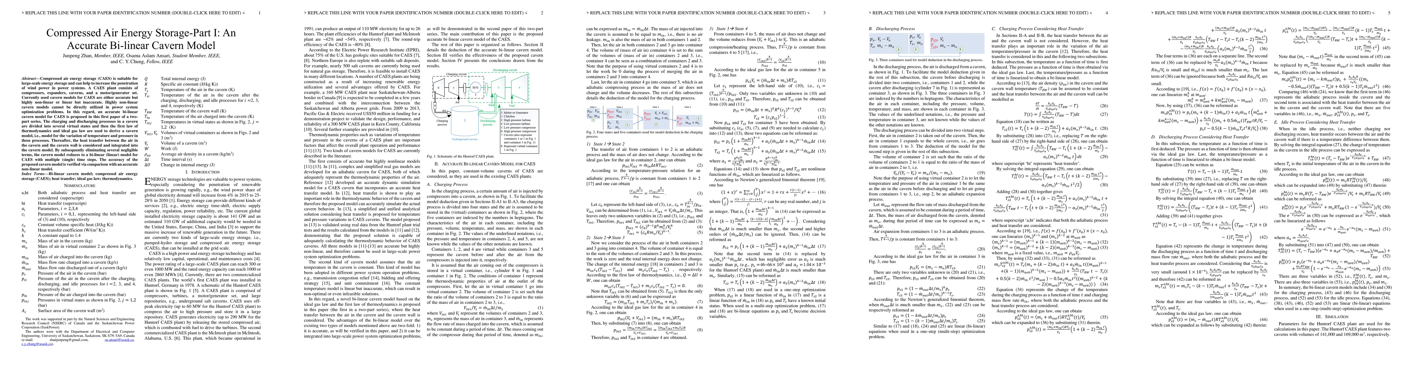 Thumbnail for Compressed Air Energy Storage-Part I: An Accurate Bi-linear Cavern Model