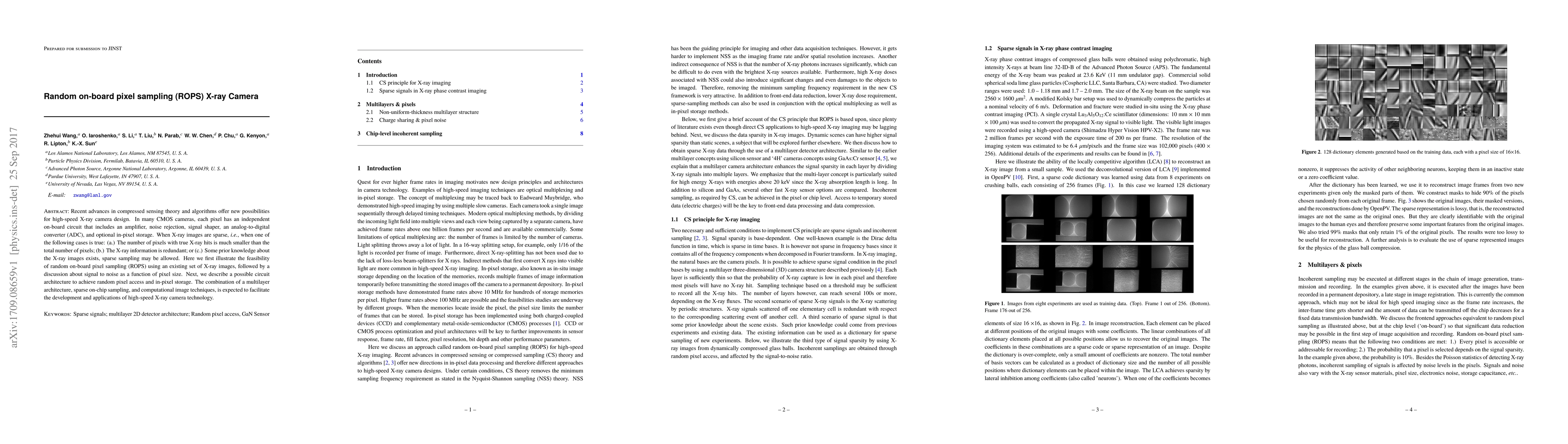 Thumbnail for Random on-board pixel sampling (ROPS) X-ray Camera