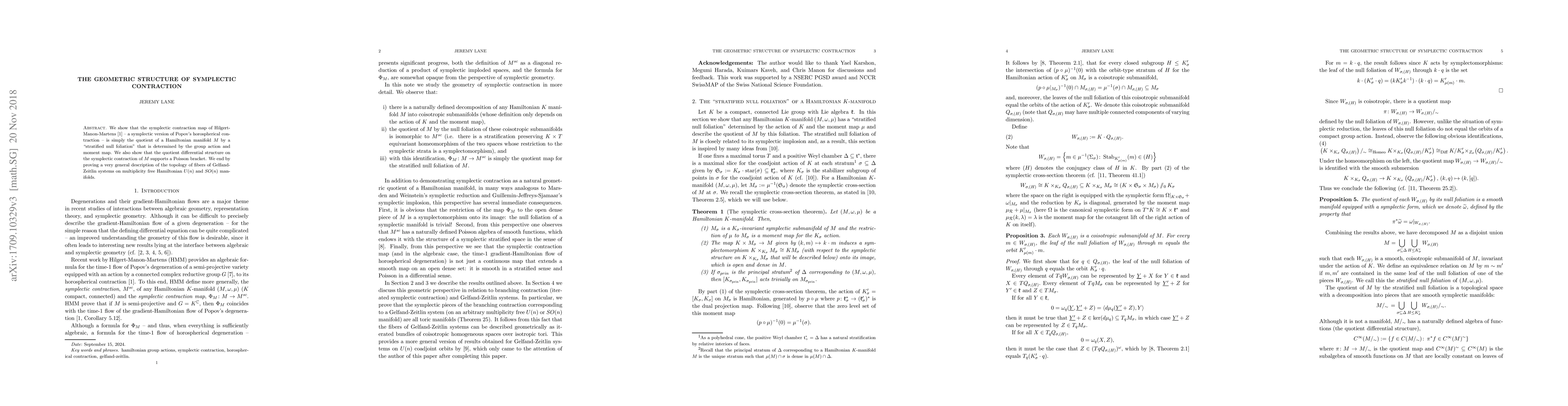 Thumbnail for The geometric structure of symplectic contraction