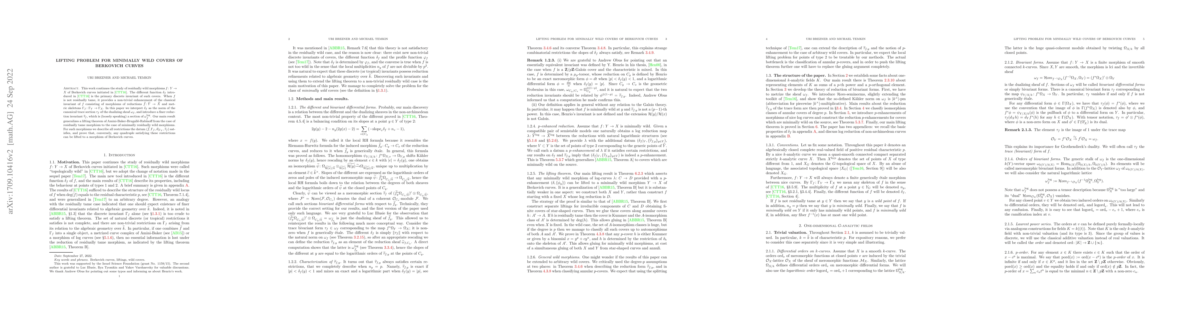 Thumbnail for Lifting problem for minimally wild covers of Berkovich curves