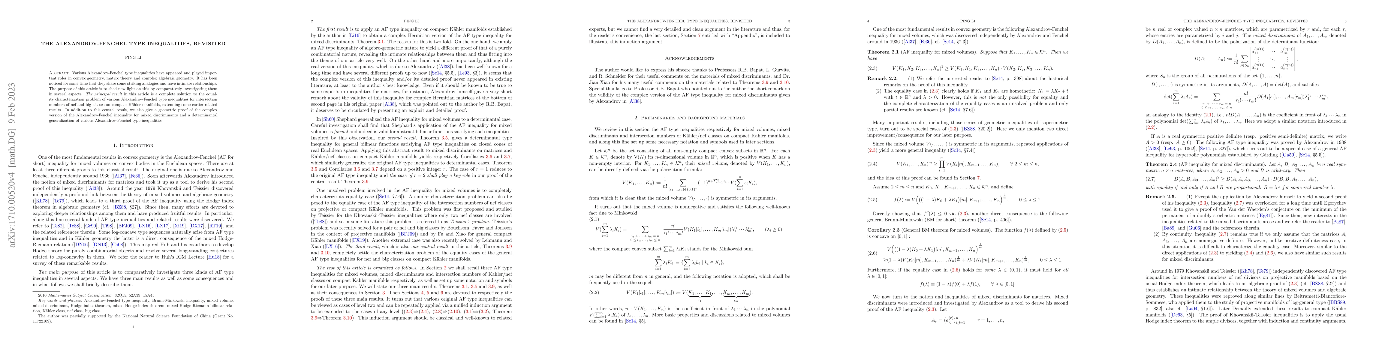 Thumbnail for The Alexandrov-Fenchel type inequalities, revisited