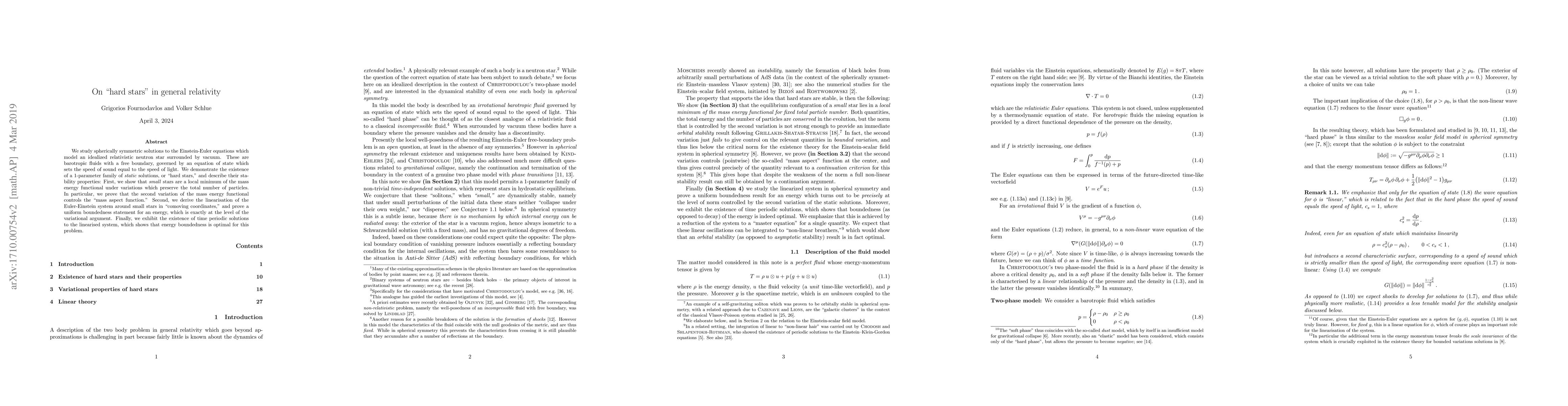 Thumbnail for On "hard stars" in general relativity