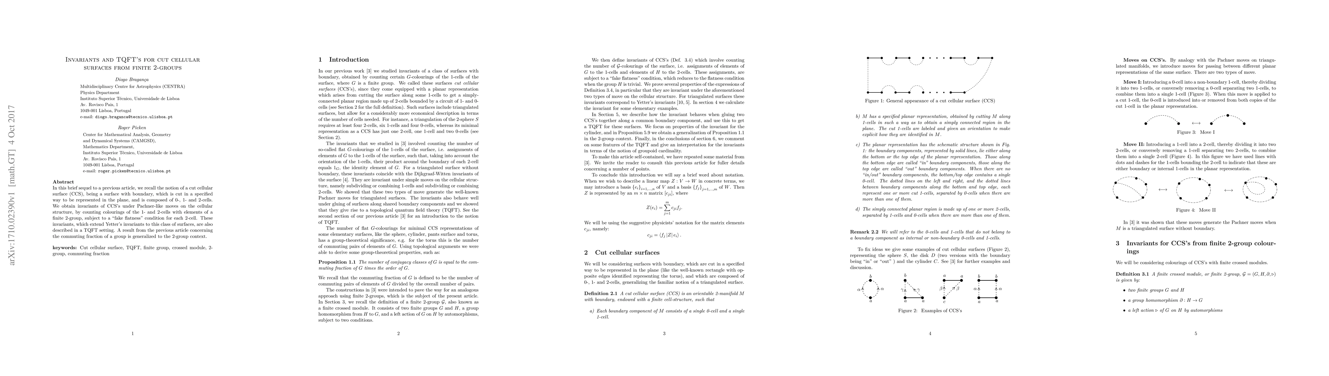 Thumbnail for Invariants and TQFT's for cut cellular surfaces from finite 2-groups