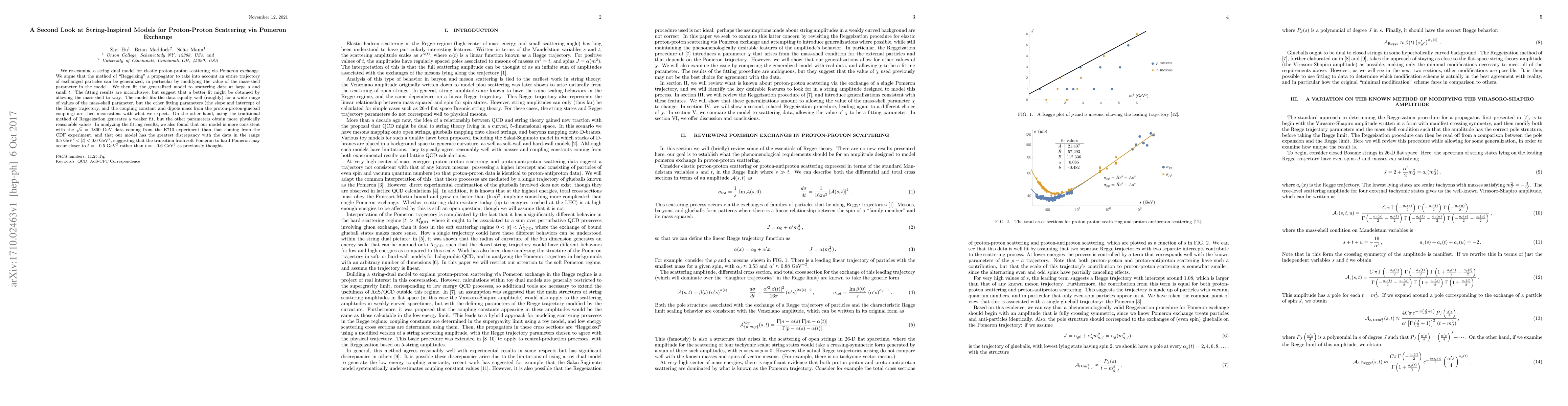Thumbnail for A Second Look at String-Inspired Models for Proton-Proton Scattering via
  Pomeron Exchange