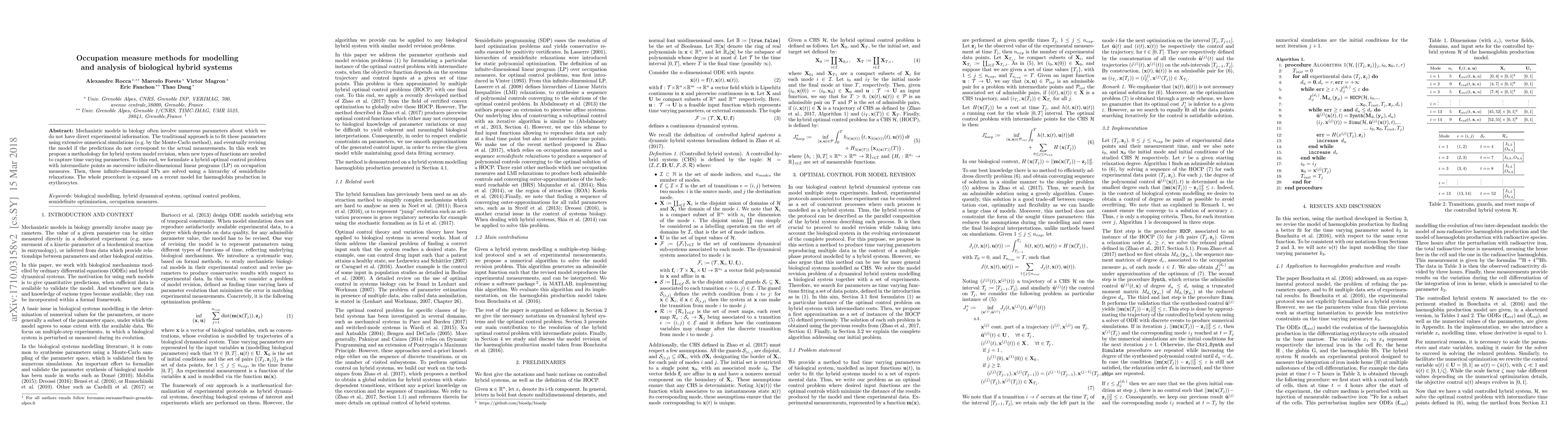 Thumbnail for Occupation measure methods for modelling and analysis of biological
  hybrid automata