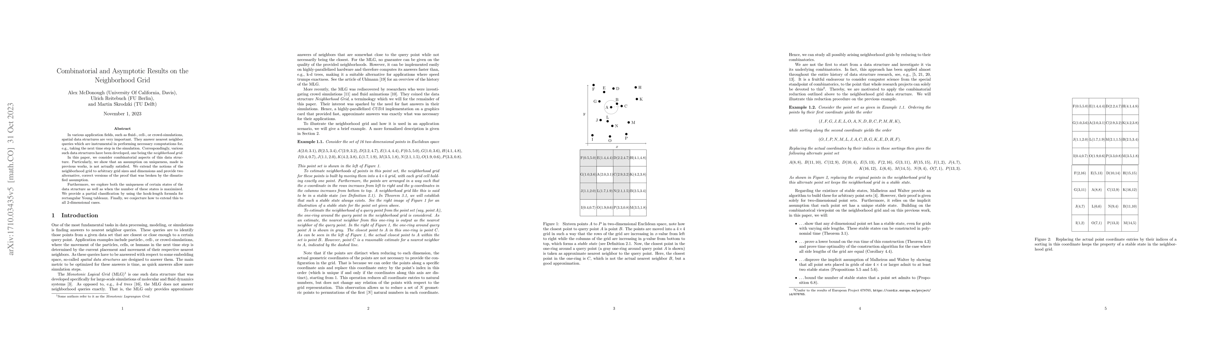 Thumbnail for Combinatorial and Asymptotical Results on the Neighborhood Grid