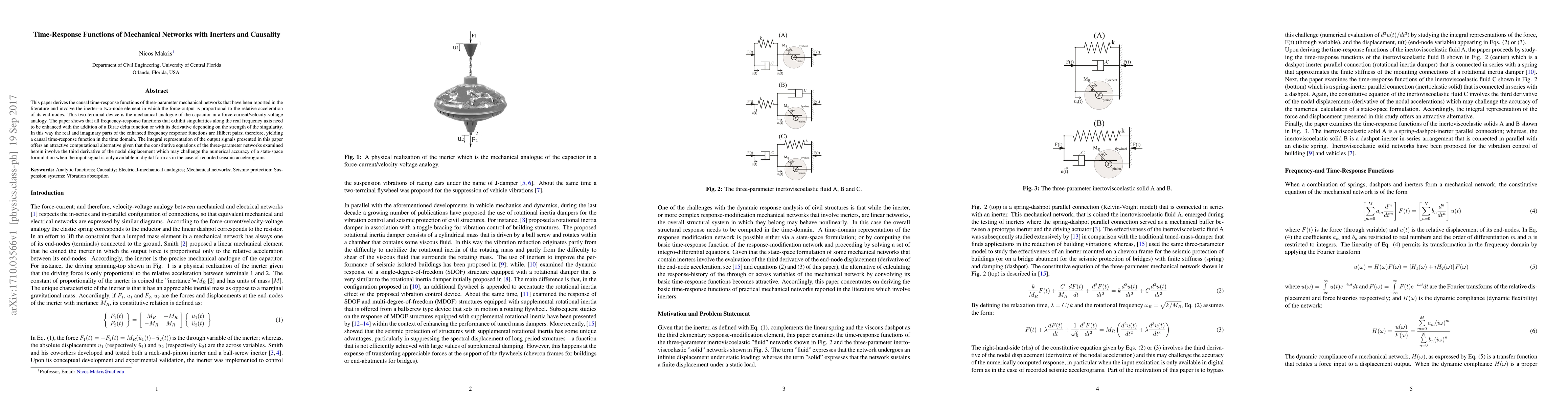 Thumbnail for Time-Response Functions of Mechanical Networks with Inerters and
  Causality