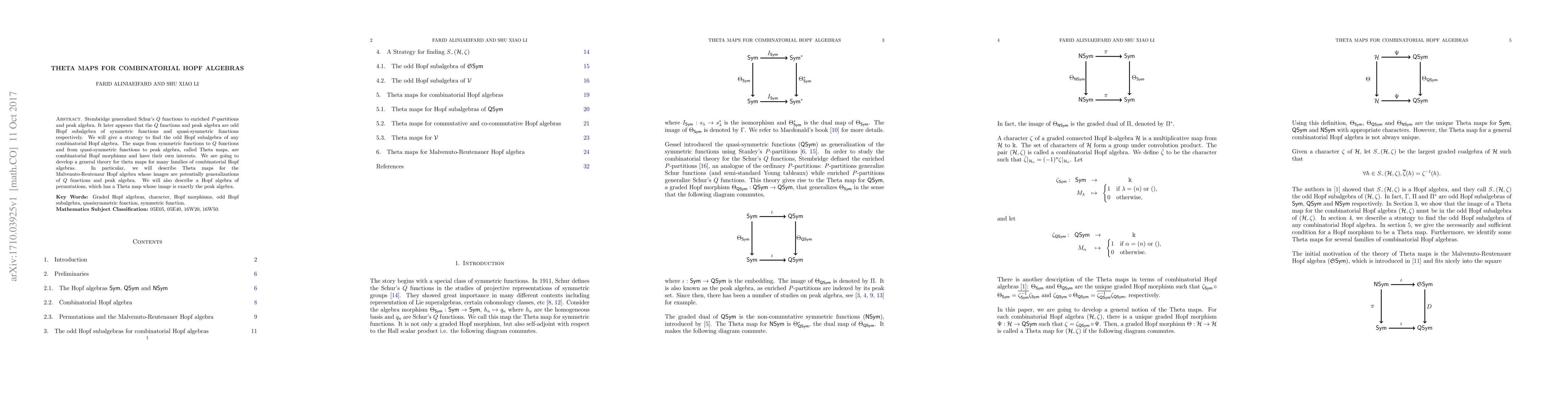 Thumbnail for Theta maps for combinatorial Hopf algebras