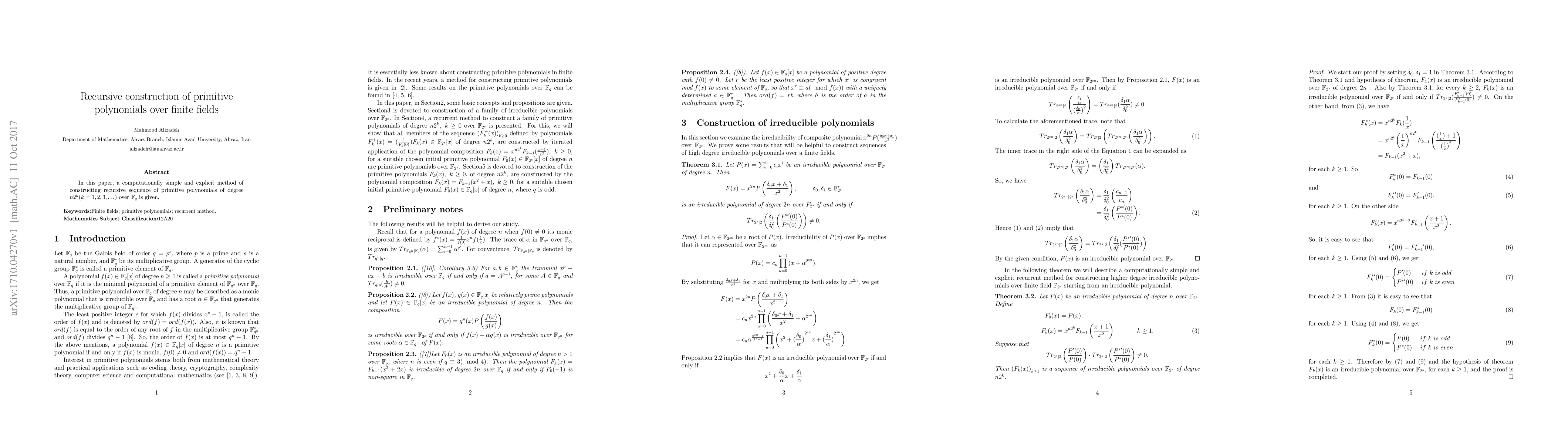 Thumbnail for Recursive construction of primitive polynomials over finite fields