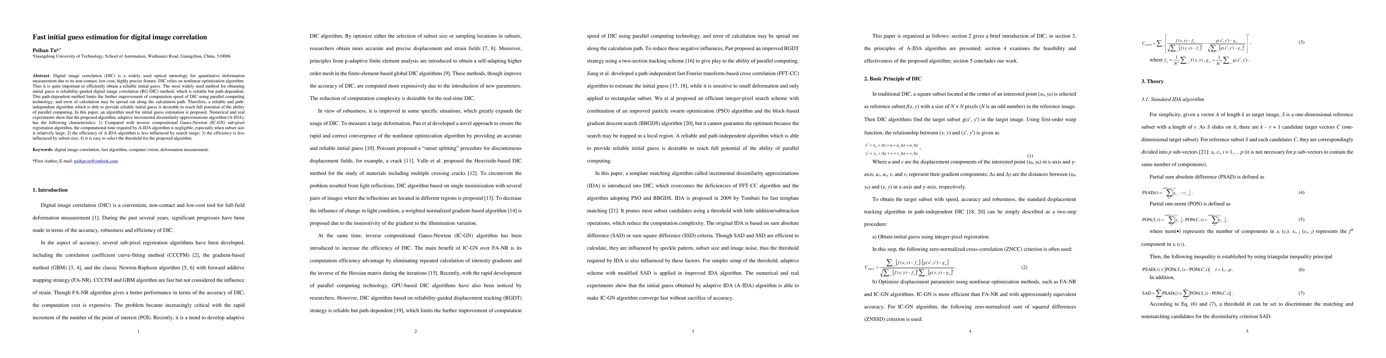 Thumbnail for Fast initial guess estimation for digital image correlation