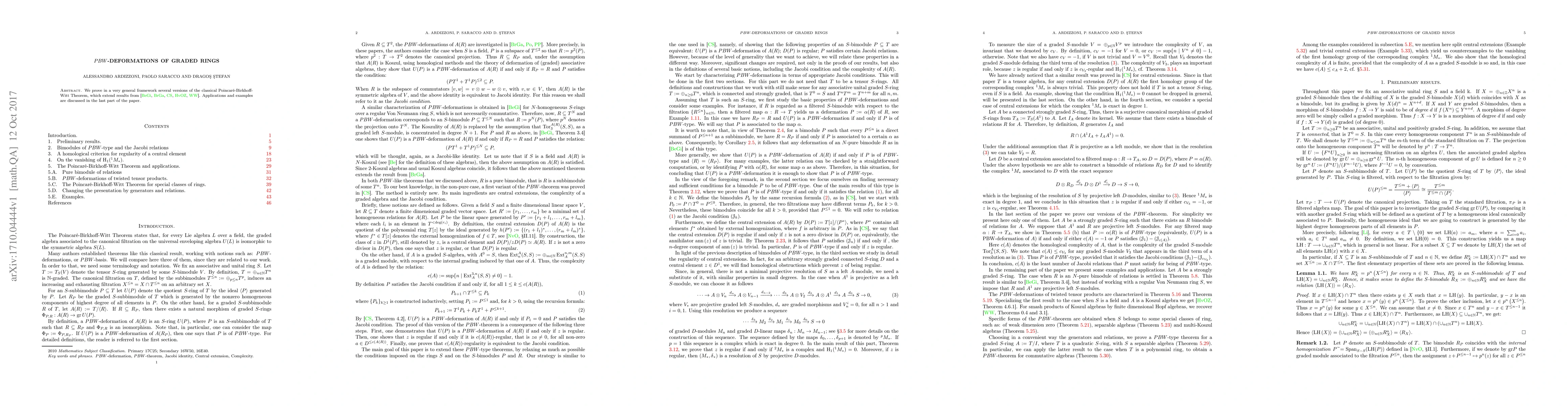 Thumbnail for $PBW$-deformations of graded rings